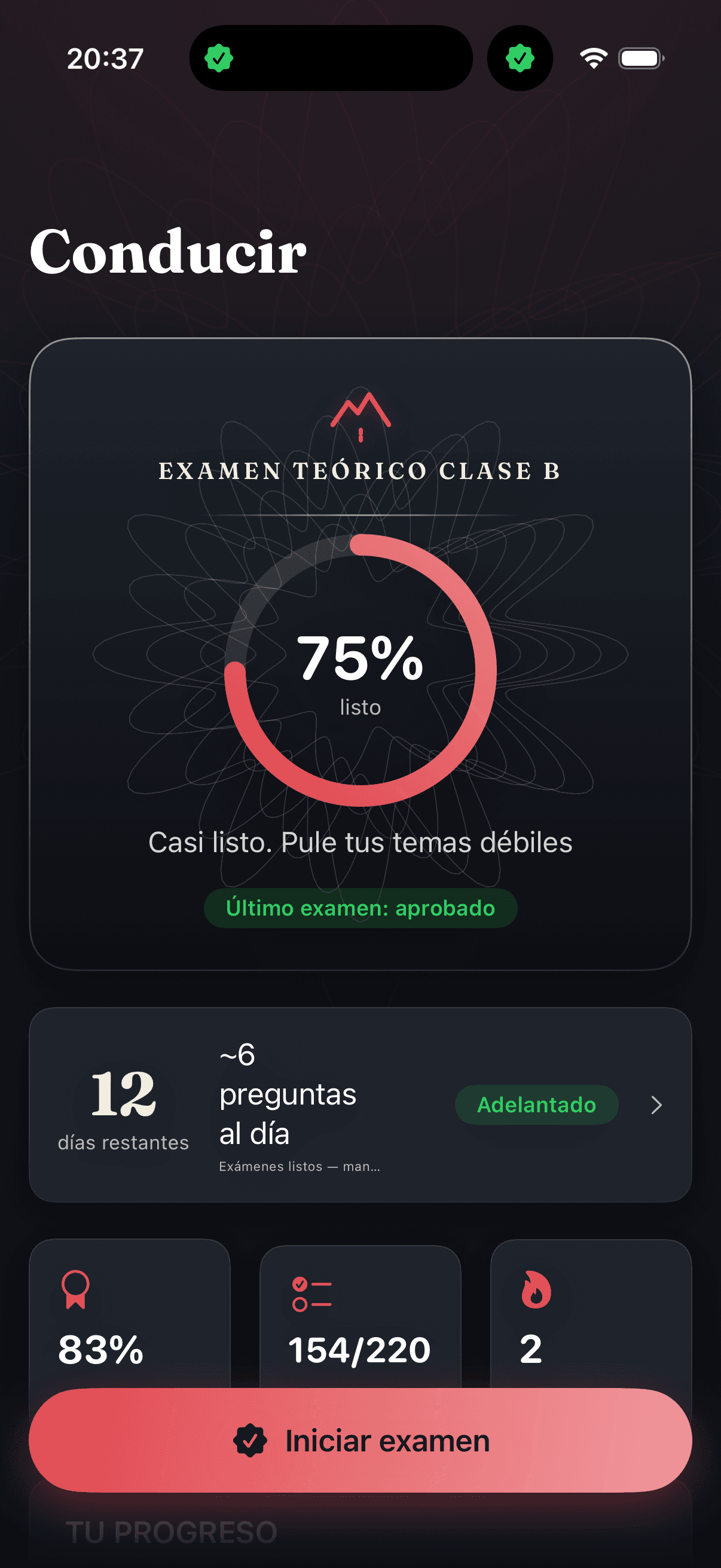 Examen de Conducir Clase B — 2