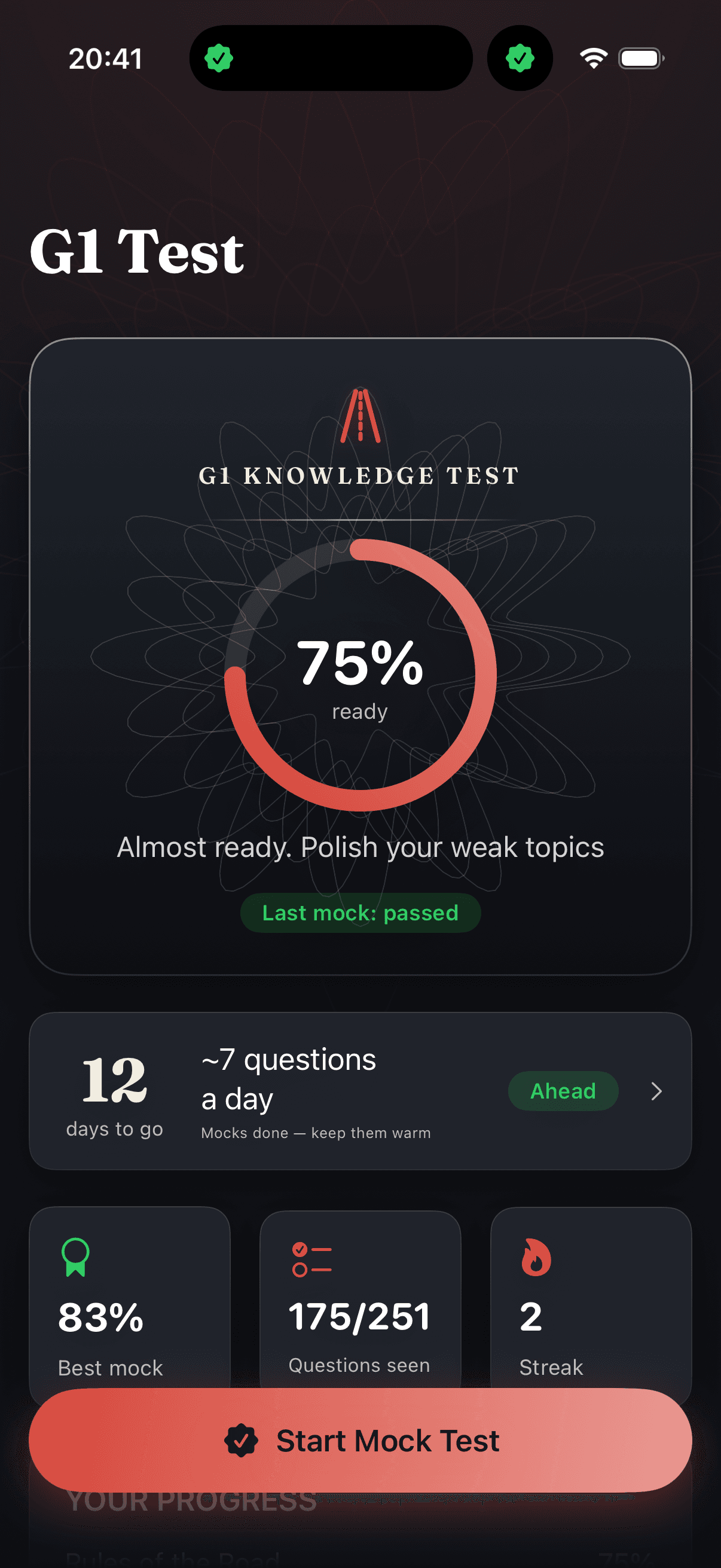 G1 Knowledge Test — 2