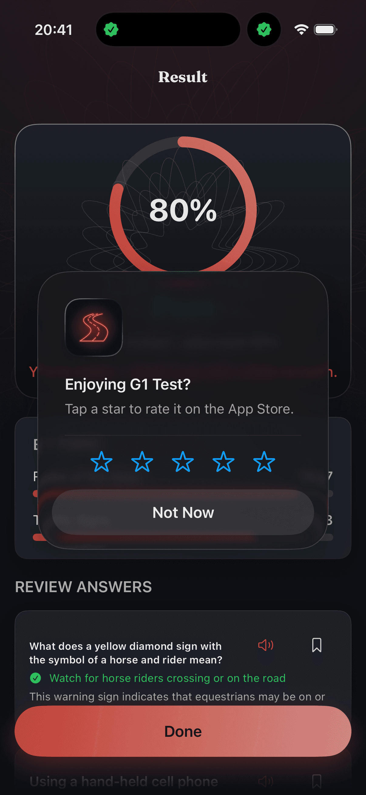 G1 Knowledge Test — 5