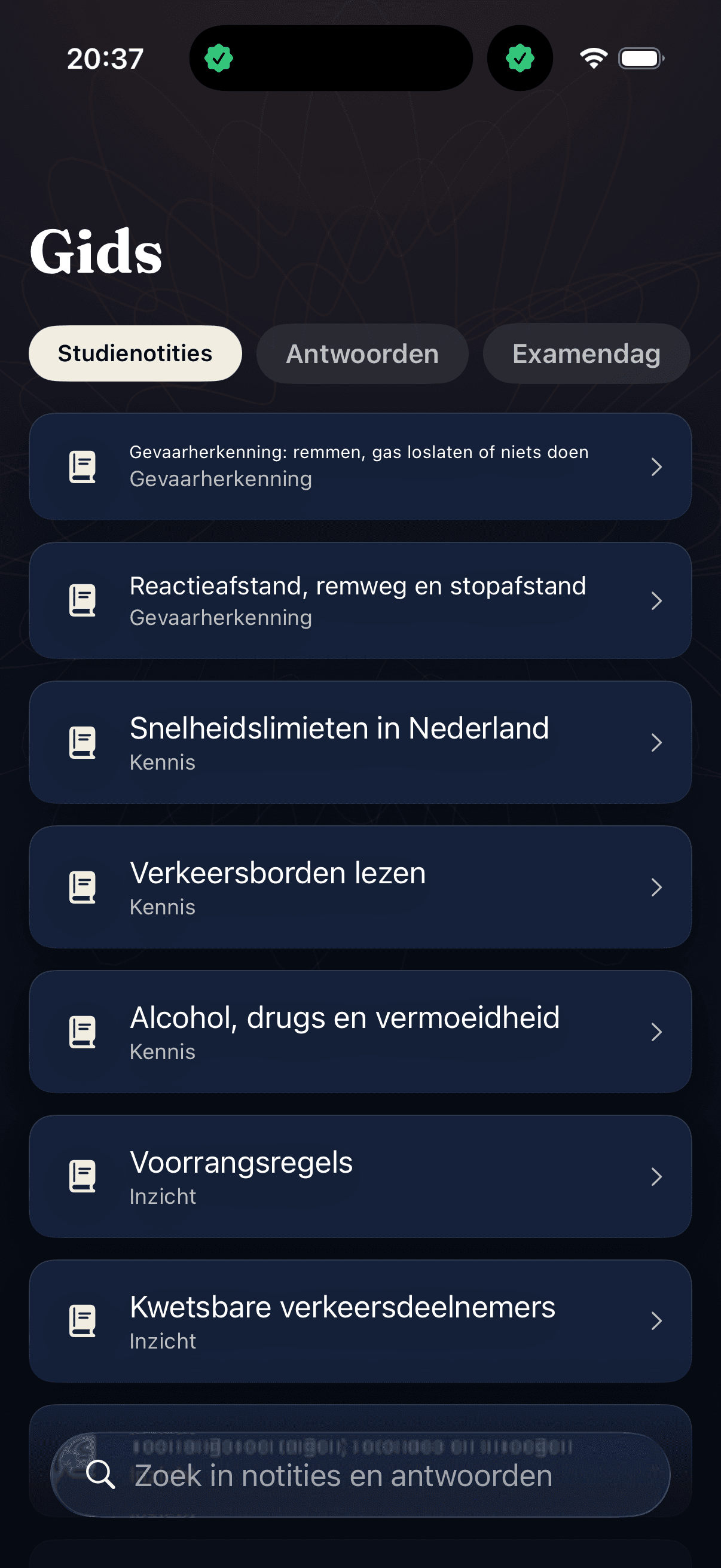 Theorie Examen — 1