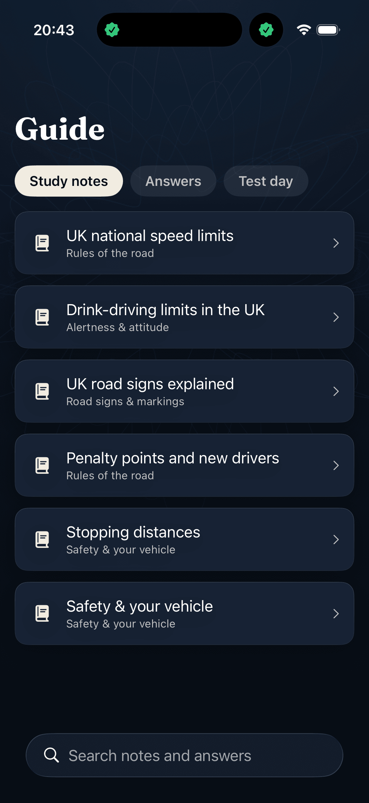 UK Theory Test — 1